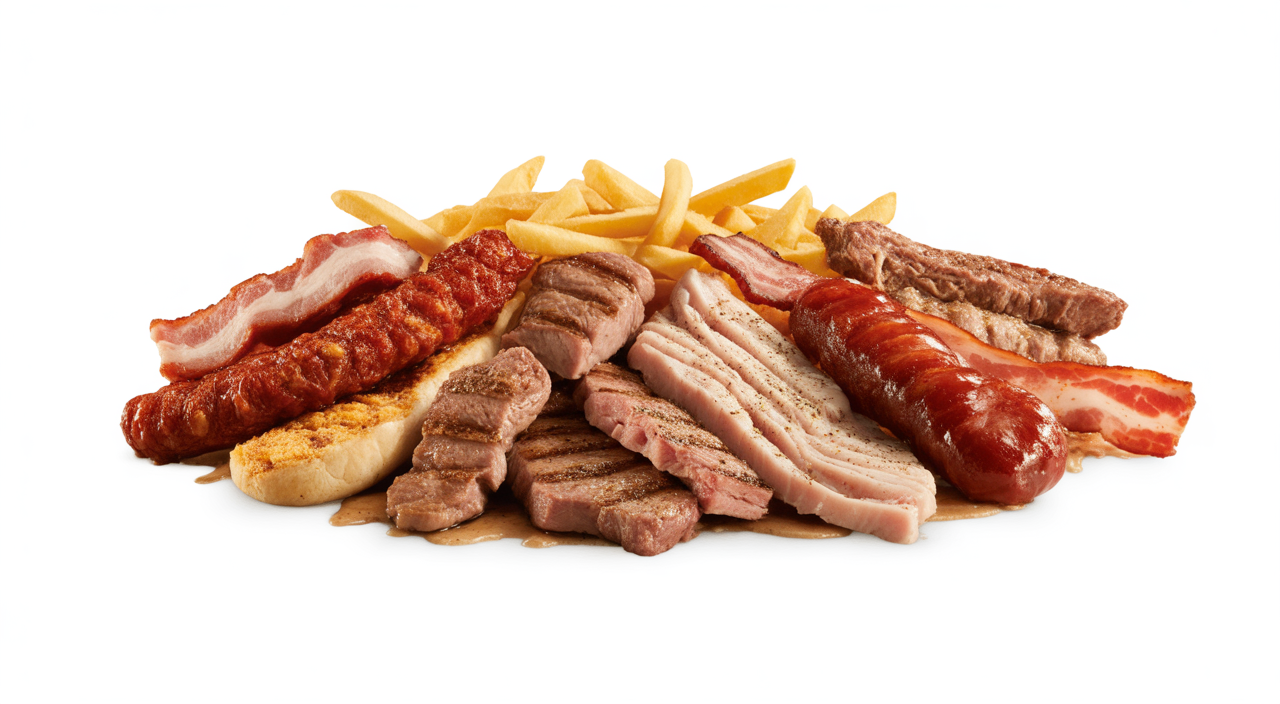 Salchipapas gigantes con butifarra en el norte de Bogotá