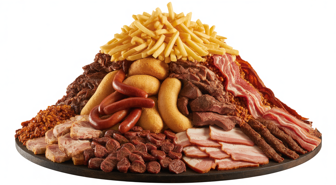 Salchipapa Costeña abundante y variada de La Marimonda del Mono