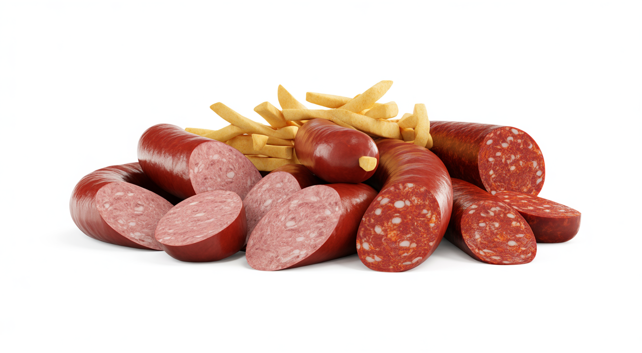Salchipapas costeñas gigantes de La Marimonda del Mono con variedad de carnes y salsas