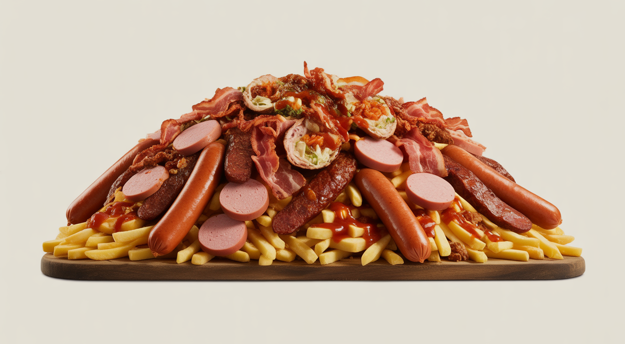 Salchipapa gigante El Castillo de La Marimonda del Mono