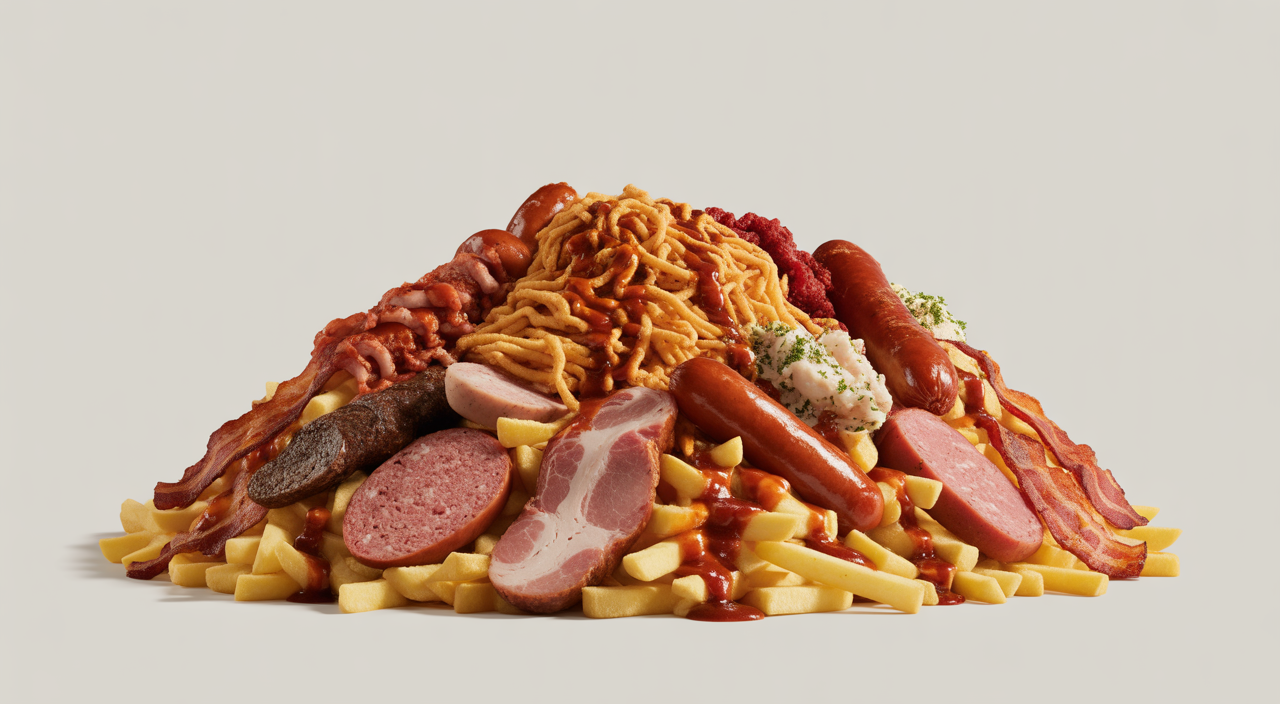 Salchipapas gigantes La Marimonda del Mono