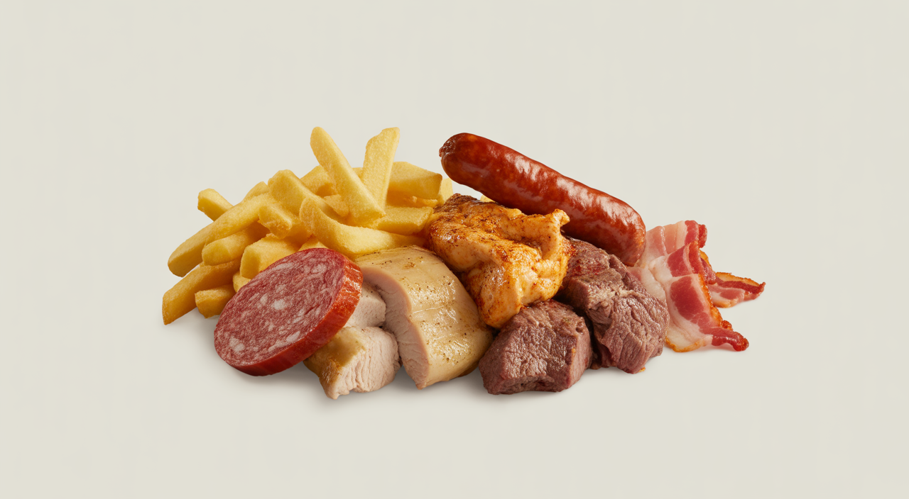 salchipapas gigantes en Kennedy Bogotá para grupos, con butifarra, chorizo, carne y pollo, en La Marimonda del Mono