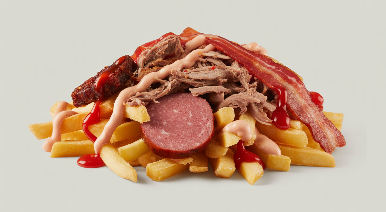 Salchipapas gigantes de La Marimonda del Mono en Castilla Bogotá