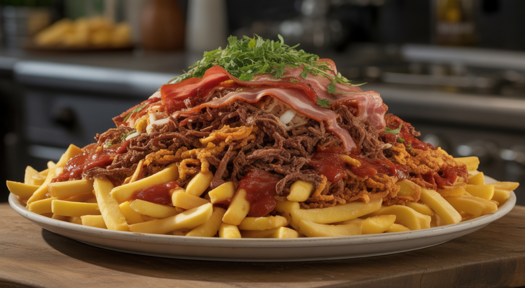 Giant Salchipapas Costeñas from La Marimonda del Mono, Bogota